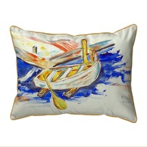 Betsy Drake Betsy&#39;s Row Boat Small Indoor Outdoor Pillow 11x14 - $49.49