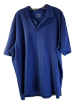 IZOD Performance Polo Shirt Mens Tall 2XLT Blue Polyester Short Sleeve Pullover - £11.59 GBP