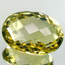 SUPERB A+ 70Ct Clear Fine Natural Lemon Quartz Oval Checker Cut Loose Ge... - £39.06 GBP