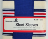 Vintage NWT Short Sleeve Knit Top Sewing Kit Blue Striped Minnesota Fabrics - $11.88