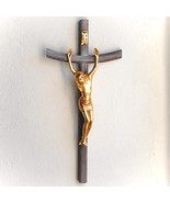 Wall Cross Crucifix with gold Corpus - Religious Gifts - Church supplies - $127.40 CAD+