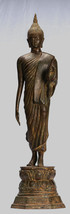 Antik Sukhothai Stil Stehend Bronze Geh Buddha Statue - 58cm/58.4cm - £732.73 GBP