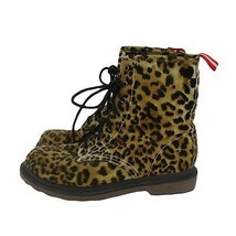 Women 9.5 Soft Leopard Combat Boots Arizona Jeans - £27.15 GBP