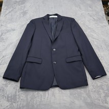 Bar III Jacket Mens 40L Navy Blue Business Casual Wool Blend 2 Button Bl... - £18.69 GBP