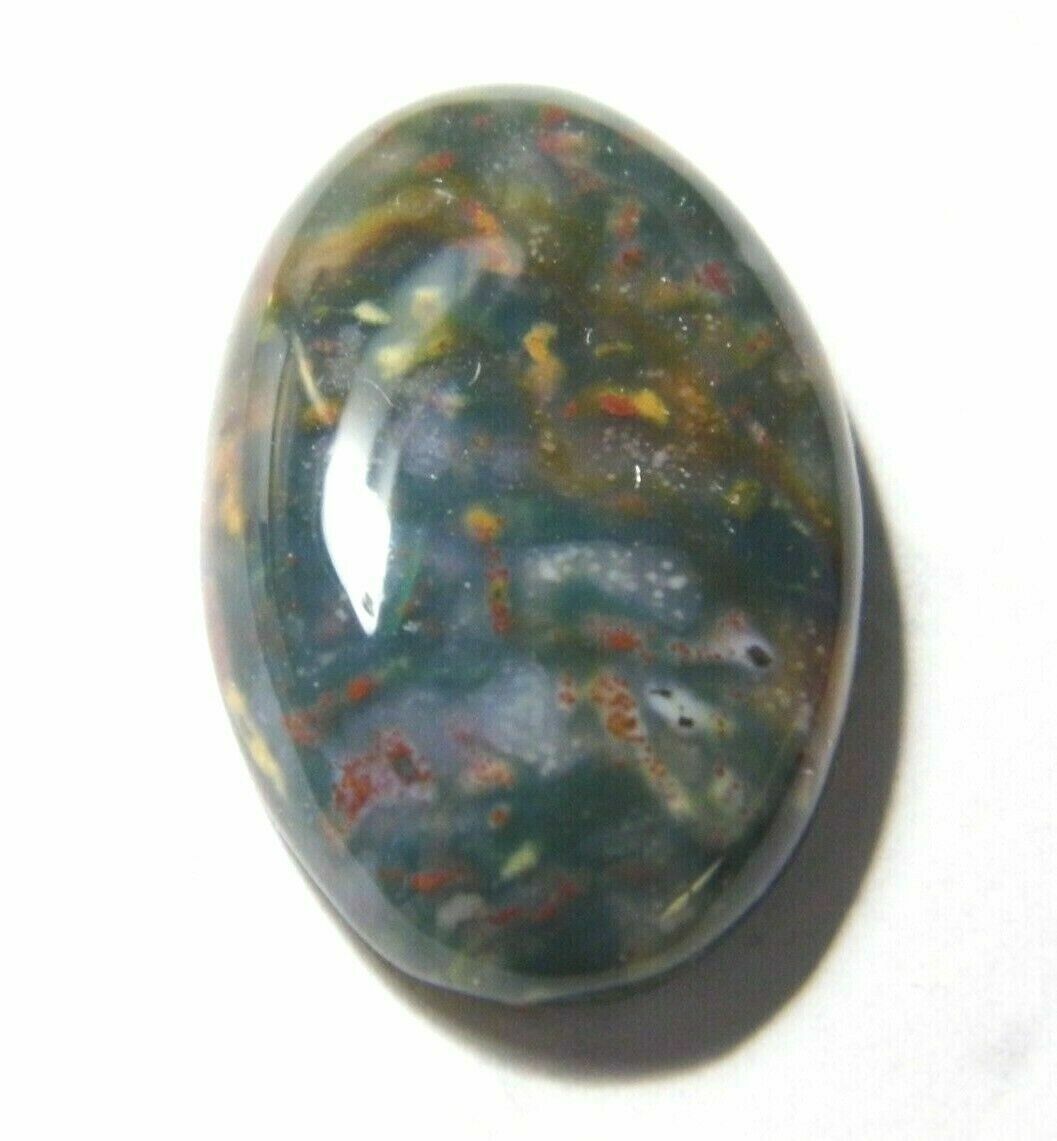 18.98Ct 28x17x5mm Blood Stone Pear Cabochon Wire Wrapping/Jewelry Making - $1.25+