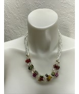 Beautiful Hand Beaded Barrel Closure Necklace Estate Jewelry Find KG JD - €8,46 EUR