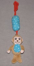 Garanimals Monkey Baby Toy Soft Stuffed Plush Chime Bell Rattle Blue Red Star - $22.76