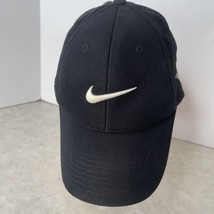 Nike Golf Hat Flex fit Cap Elastic One Size Black Cap Nike One Clubs Swoosh - £11.06 GBP