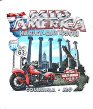 Harley Davidson White 3XL mens T-Shirt Mid-America of Columbia, Missouri - £14.26 GBP