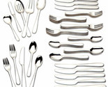 Lenox Stratton 65 PC Flatware Set Service For 12 Stainless Steel 18/10 G... - £184.78 GBP