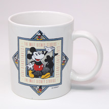 VINTAGE The Walt Disney Studios Coffee Mug Tea Cup Mickey Mouse Rare Whi... - $10.46