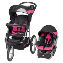 Jogger Travel System Walking Stroller Car Seat Combo Baby Infant Black Pink - £221.45 GBP