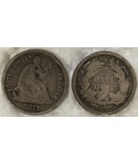 Silver 1871 Liberty Seated Half Dime  20180141 - $28.04