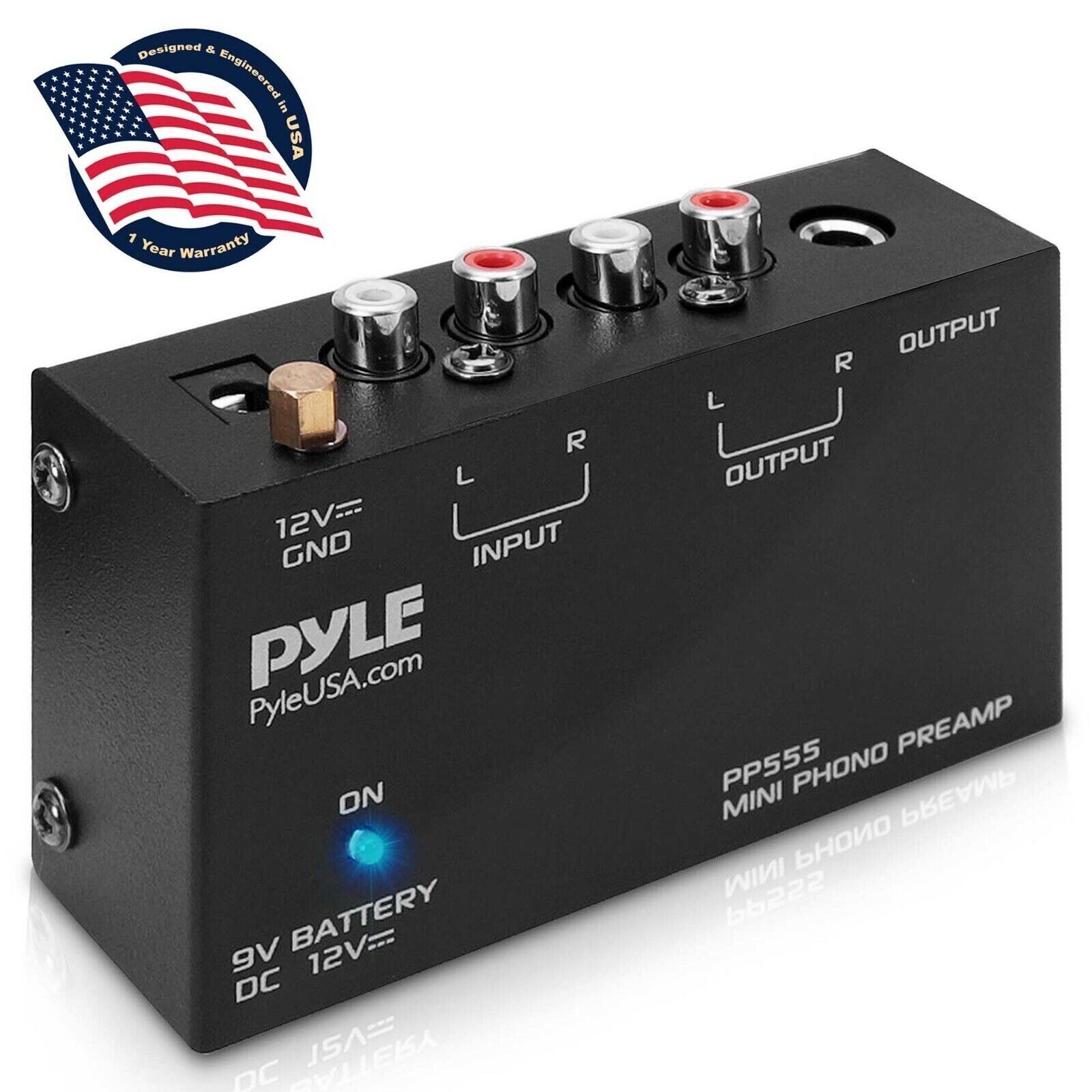 Pyle PP555 Compact Phono Turntable Preamp Converts Phono to Line Level New - £43.82 GBP