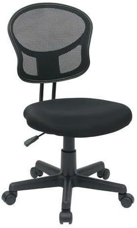Mesh Back, Armless Task Chair From Osp Home Furnishings With Padded, In ... - $86.92