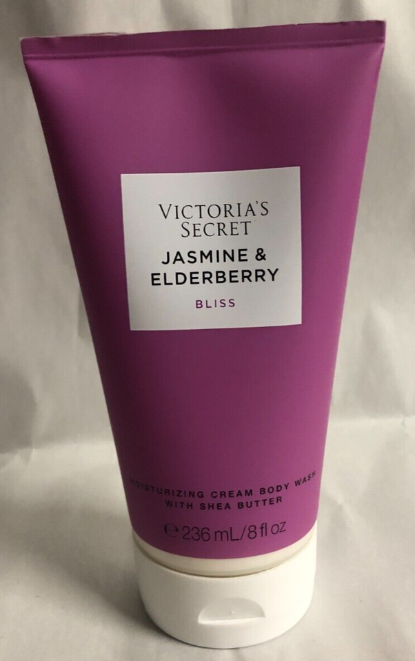 Victoria&#39;s Secret Jasmine &amp; Elderberry Cream Body Wash Shea Butter NEW 8 OZ - $9.99