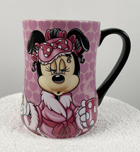 Disney Parks Minnie Mouse Mornings Aren&#39;t Pretty Ceramic Coffee Mug Pink - £39.52 GBP
