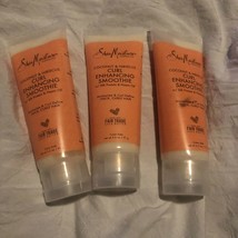 Lot of 3 Shea Moisture Coconut &amp; Hibiscus Curl Enhancing Smoothie 3.2 Fl Oz - £14.93 GBP