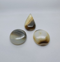 Exclusive Agate Natural Stone, Round and pear shape &amp; non cut stones - £6.17 GBP