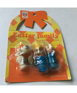 Vintage Easter family  decorate your Easter basket small wood people bun... - £15.67 GBP