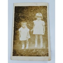 Real Photo Post Card 2 Toddlers Girls All Dressed Up Early 1920s? RPPC V... - $184.57 MXN