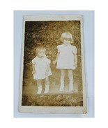 Real Photo Post Card 2 Toddlers Girls All Dressed Up Early 1920s? RPPC V... - $184.57 MXN