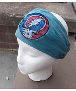 Grateful Dead  SYF Aquamarine Embroidered Headband     Doo Rag   Unisex ... - $238.56 MXN