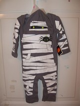 Halloween Gray Mummy Jumpsuit With Hat Infants Htf New - £11.82 GBP