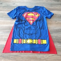 Superman Mens Medium Short Sleeve T Shirt With Detachable Cape Costume H... - £14.91 GBP