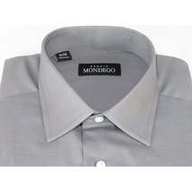 Men Mondego 100% Soft Cotton Dress Classic shirt Long Sleeves sn100 gray Solid image 4