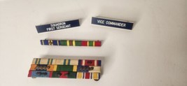 U. S. Military ROTC Mounted Ribbons  Vice Commander Squadron First Serge... - $16.83