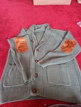 Mens Elegancity 2 X-Large Green Long Sleeved Sweater Cardigan - £14.93 GBP
