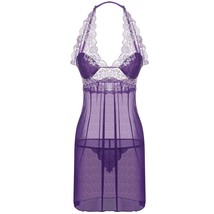 Lovely Lace Strap Halter Babydoll - $19.79 CAD