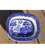 Blue  Willow Allertons England Soup Rectangular Serving Bowl Transferwar... - $29.92