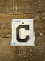 Simplicity Iron On Black Patch Letter C - $11.76