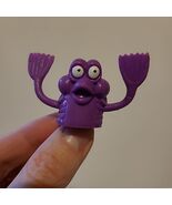 VTG Retro Russ Crazy Creature Purple Fish Rubber Finger Puppet Sea Monst... - $14.55