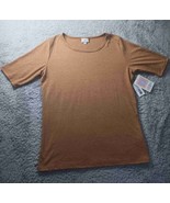 LuLaRoe Gigi TShirt Top Orange Heathered Womens L Minimalist Casual USA ... - £11.34 GBP