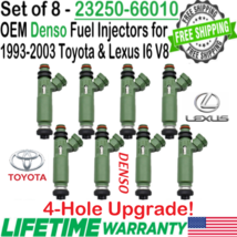 OEM 8Pcs DENSO 4-Hole Upgrade Fuel injectors for 1996, 1997 Lexus LX450 4.5L I6 - $178.69
