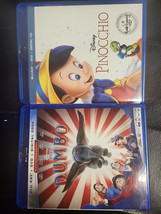 Set Of 2 : Dumbo [Live Action Multi-Screen Ed]+Pinocchio[Signature Col]Very Nice - £6.65 GBP