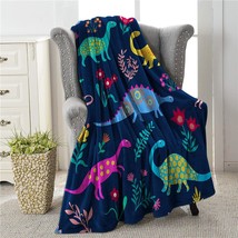 Dinosaur Blanket For Girls Boys Cute Kids Throw Blankets, Soft Plush Fleece Flan - £28.76 GBP
