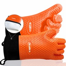 Grilling Gloves - Heat Resistant Silicone Oven Mitt, Premium Non-Slip Si... - $25.99