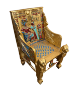 Handmade, Antique Carving Wooden Chair, King TUT ANKH AMON, Pharaonic Wo... - $826.65