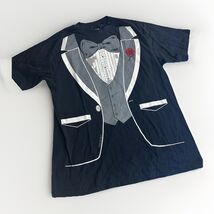 Vintage Hanes Beefy T 80s Novelty single stitch TUX Tuxedo T-Shirt size ... - €34,08 EUR