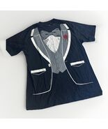 Vintage Hanes Beefy T 80s Novelty single stitch TUX Tuxedo T-Shirt size ... - €34,08 EUR