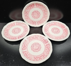 (4) Syracuse China Strawberry Hill Pink Bread Plates Set Vintage Restaur... - $40.62 CAD