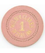 Wilbur Clarks Desert Inn Casino Roulette Chip Las Vegas Table 1H Shape L... - $538.22 CAD
