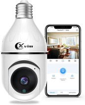 Xvim Wireless 2.4Ghz Light Bulb Camera, 3Mp Light Bulb, And Live Alerts. - £16.45 GBP