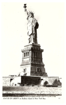 Statue of Liberty on Bedloes Island in New York RPPC Postcard - £13.42 GBP