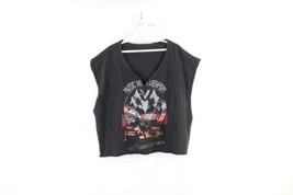 Vtg Y2K Womens 2XL Thrashed Music As A Weapon V Tour Disturbed Cropped T-Shirt - £31.60 GBP