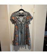 Anthropologie Knee Length Dress Multicolored Deep V Neckline Women’s Siz... - $55.50 CAD